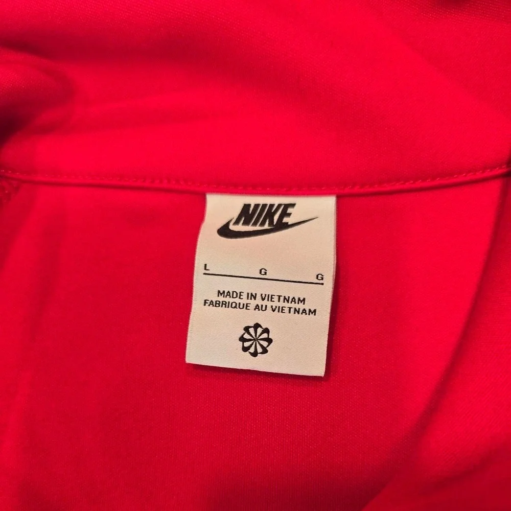 Nike red zip up jacket men size L